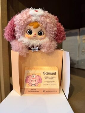 Samuel Puppy Flop Plush Pendant Puff Ruan Ruan